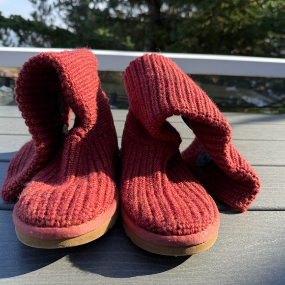 UGG 3-Button Cardy Knit - Burnt Orange - Size 6 - Two boots in one! - Picture 7 of 8